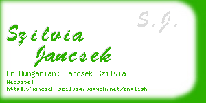 szilvia jancsek business card